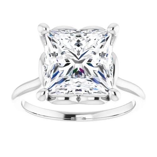 Concealed Heart 2 Ct. Princess Cut Lab Diamond Engagement Ring4
