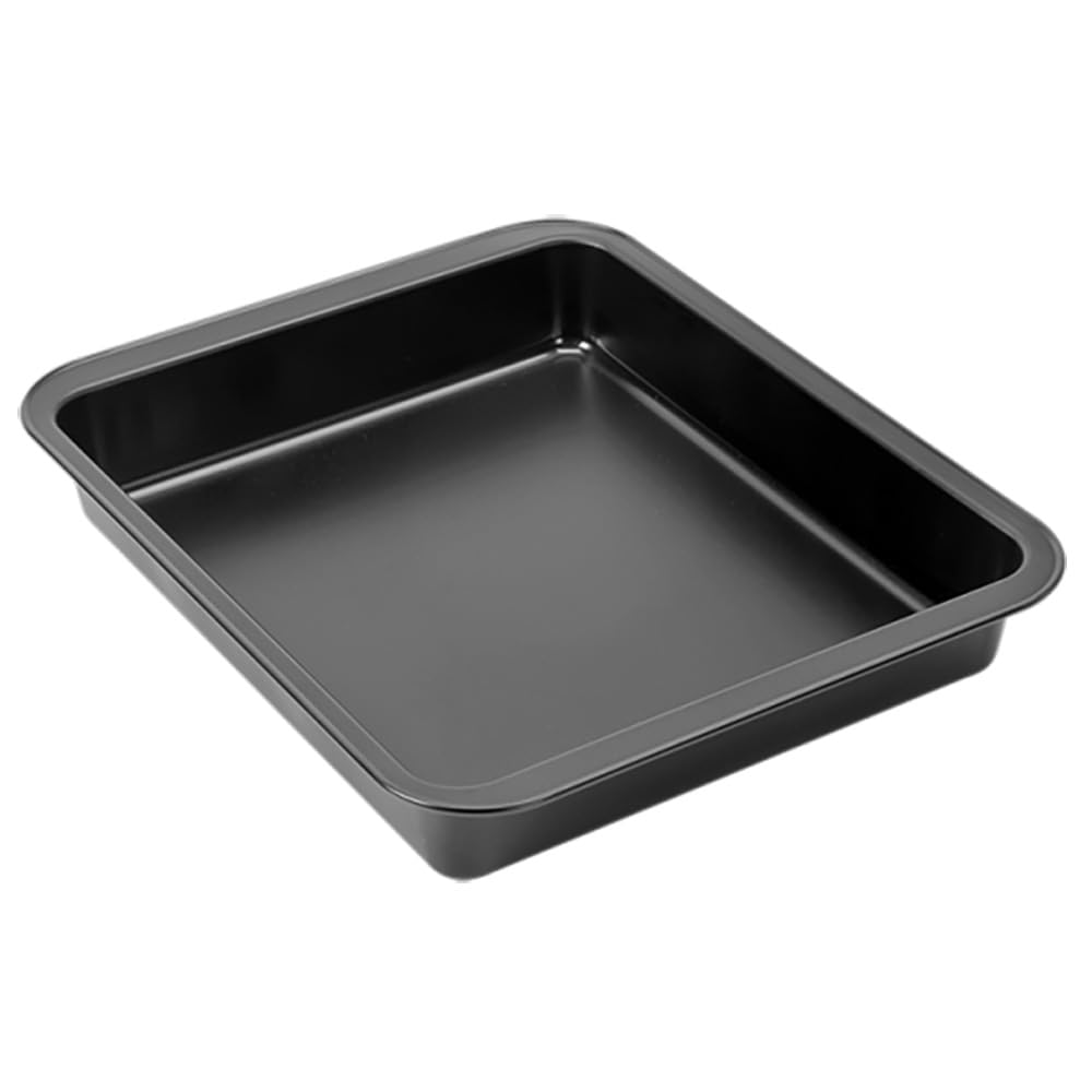 MGE - Stampo da Forno Quadrato - Teglia e Lasagnera in Acciaio al Carbonio - Per Biscotti e Torte - Rostiera Antiaderente - 25 x 25 cm