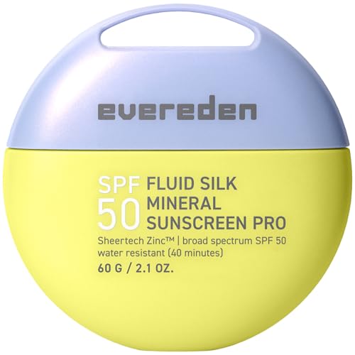Evereden Kids Mineral Sunscreen SPF 50 Fluid Texture | Water-Resistant Dermatologist-Tested Sensitive Skin | Vitamin E Argan Oil Zinc Oxide UVA/UVB Protection | Fragrance-Free Beach Sunscreen