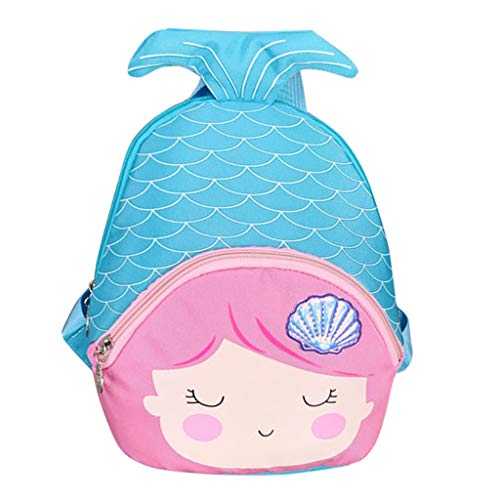 Mochila para bebés Kindergarten Mochila para niños Mochila de Sirena Princesa Niña Mochila para niños Mochila Escolar Juguete Lindo Bolsa de Viaje- Niños 3-5 años Adolescentes y Estudiantes.