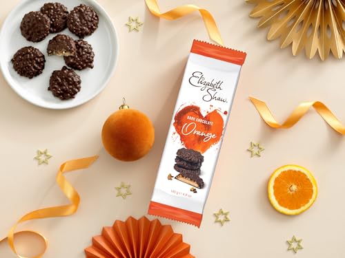 Elizabeth Shaw Dark Chocolate Orange Biscuits Case Pack (10 x 140g) - Blend of Orange and Smooth Caramel covered in Dark Chocolate - Luxury - Biscuits - Treat - Sharing - Gift