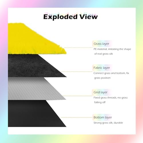 Realistic Synthetic Pet Turf Mat for Dogs - Natural-Looking Astroturf Rug with Drainage Holes, Ideal for Balcony & Backyard Decor (59x63 in)