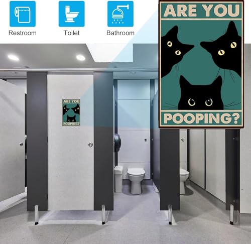 Funny Cat Bathroom Sign - Save with Code LD5J5PK3 - Image 3
