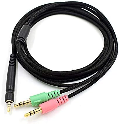RGEEK Replacement Audio Aux Cable Inline Compatible with Sennheiser Game ONE, Game Zero, PC 373D, GSP 350, GSP 500, GSP 600 Gaming Headset