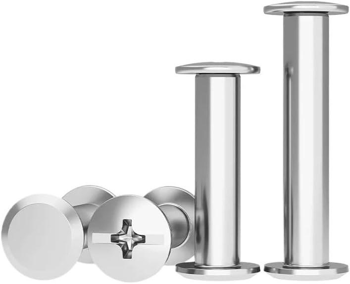 SS304 Stainless Steel Chicago Screws Kit Binding Screws Studs Rivets M4 M5 (20,Φ4 x 40mm, M3)