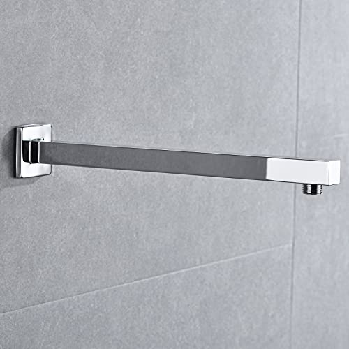 Anpean Wall Mounted 15 Inch Extension Shower Head Arm, Square Shower Arm And Flange, Polished Chrome #TOP6