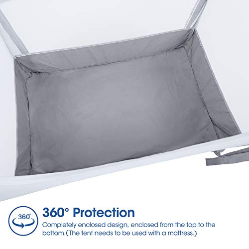 Minnebaby Pack N Play Tent, Keep Baby From Climbing Out, Mini Crib Safety Mesh Canopy, Play Yard Tent Cover, See Through And Breathable, Against Cats And Mosquitoes #TOP2