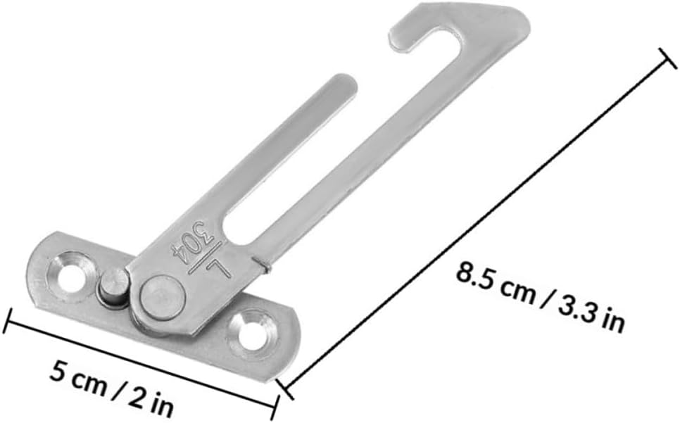 NUOBESTY 6pcs Stainless Steel Window Limiter Restrictor Casement Window Stay Catch Lock Safety Limiter Controller Device for Home Office Fall Prevention
