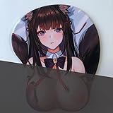 Oppai Mouse Pads Anime 3D Mousepad Uncensored Hentai Mouse Pad with Silicone Gel Wrist Rest Support for Aldults Otaku Gift