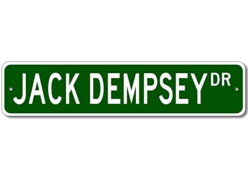 Jack Dempsey Fish Sign Metal Wall Decor Fishing Street Sign SIZE: 4 x 16 Inches
