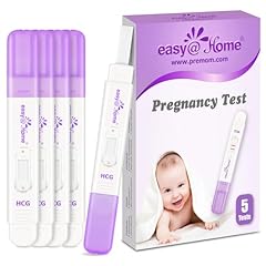 Easy@Home 5 x Test di Gravidanza Precoce: Ultrasensibile 10 mIU/ml - Test Gravidanza Rapido e Accurato - Rileva la Gravidanza Prima del Ciclo Previsto in 3 Minuti - 5 HCG Test