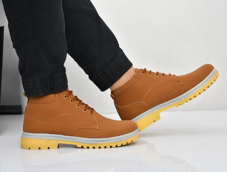 Image of WALK-WISE Suede Leather Lace Up Casual Boots for Men