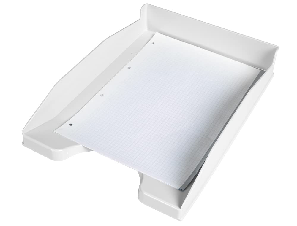 Ecogreen Office Paper Bandejas de Oficina Apilables 6 Piezas Organizador Escritorio Blanco Pastel