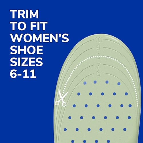 Image of Dr. Scholl's Extra Support Shoe Insoles for Women, Size 6-11, 2 Pairs: Designed for Plus-Size and Tall Women, Arch Inserts - Helps Reduce Lower Back Pain and Foot & Leg Fatigue
