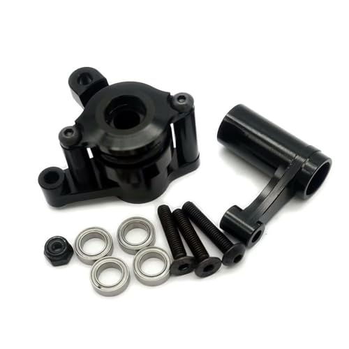 Aluminum Steering Assembly Double Shear Steering Rack with Bearings Black for Axial 1/10 Yeti AX31122
