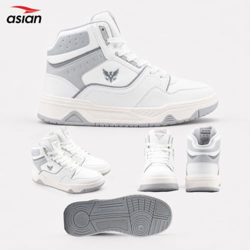 Image of ASIAN Mojo-54 Men's High-Top Sneakers | Stylish High Neck Casual Shoes with Cushioned Comfort, Durable Build & Grip Sole