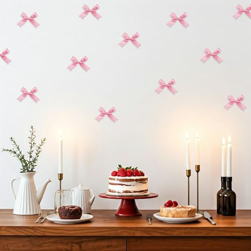 Image of Special You Satin Pink Ribbon Roll for Decoration- 5Pcs, Satin Ribbon 1 /2 Inch for Bow for Gift Wrapping, Aesthetic Room Decor Items Pinterest Finds, Wall decor items