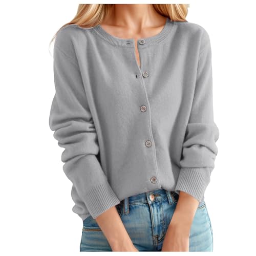 Cardigan Sweaters for Women Lightweight with Buttons Classic Long Sleeve Knit Cardigan Cute Open Front Sweaters