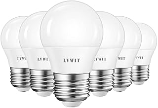 LVWIT E27 Edison Screw Golf Ball Bulb, 6.5W G45 E27 LED Mini Globe Bulb 60W Equivalent, 806 Lumen Warm White 2700K ES Edison Screw Mini Globe Bulbs, AC 220-240V, Non-Dimmable, 6 Pack