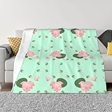 Lotus Flowers Waiting to Bloom Prints - Manta de micropelo ultrasuave, cómoda y ligera, decoración del hogar, adecuada para sofás, camas y viajes, 60 x 50 pulgadas