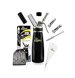 ✅ WAS WÄRE EINE TORTE OHNE VERZIERUNGEN ?,Zauberern Sie in sekundenschnelle die schönsten Sahne Häubchen, Sahnekapseln in den Kapselhalter einlegen , Kapsel mit Kapselhalter zügig aufschrauben bis der Kapselinhalt hörbar einströmt, Pro Füllung 1 Kapsel verwenden bei 0,5L-Flasche ,Gerät 4 bis 6x kräftig senkrecht schütteln ,tolles Geschenk für Profi Köche und Hobby Bäcker