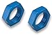 Earl's 592406 Blue Anodized Aluminum -6AN Size Bulkhead Nut - Set of 2