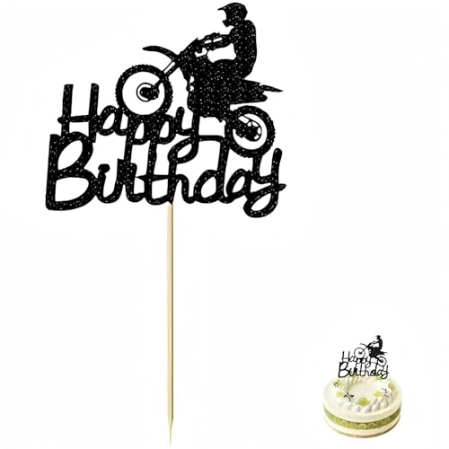 Decorazione per torta da moto, per uomo, compleanno, in materiale di alta qualità, resistente per alimenti, non commestibile, decorazione per torte, appassionati di moto