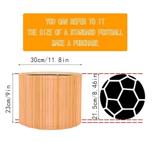 Image of Bamboo Lamp Shade with Colorful Lines, Modern Bohemian Translucent Barrel Style, Decorative Art Shade for Table Floor Lamp, Easy Assembly, 11.8x9 Inch