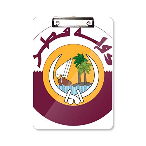 Porte-bloc Qatar A4 blason national pour réunions et bureau