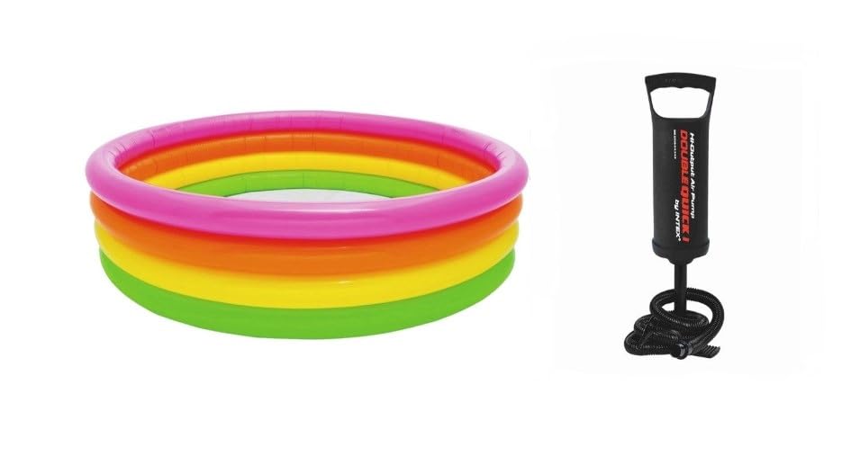 Image of Inflatable Pools Multicolor for Bath and Swimming (5.5 FT + Pump)