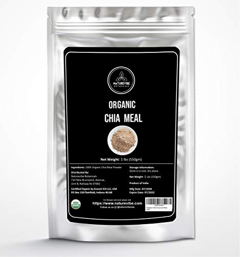 Naturevibe Botanicals Organic Chia Meal, Ground Chia Seeds 1lb | Non-GMO and Gluten Free | Keto Friendly (16 ounces)