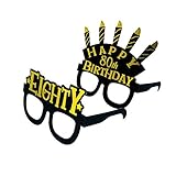 🍻 WAS SIE ERHALTEN - schwarzer Blitzglitter mit Goldfolie, goldene Geburtstagsmetallglitter-Partybrille Größe ist 16,5 Zoll B x 7 Zoll H. 24er-Set