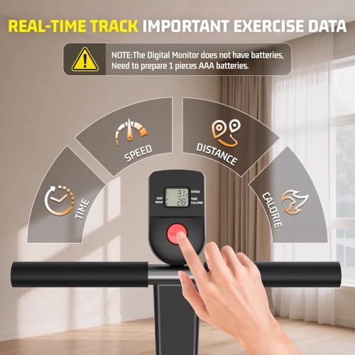 Image of ANCHEER Manual Treadmill Foldable Non-Electric Walking Running Machine
