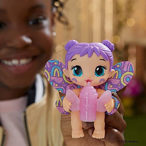 Boneca Baby Alive Glo Pixies Minis, Boneca de 9,5 cm que Brilha no Escuro - Plum Rainbow - F2596 - H