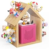 Thalyrnn Holzregal für Tonies Figuren (12–40 Stück), Wandregal mit Magnetstreifen zur Aufbewahrung, Präsentationsregal für Tonies & Toniebox, Haus-Design (Medium)