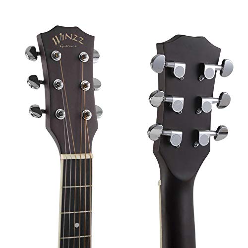 Home Game Acoustic Guitar Full Size Spruce Cutaway for Beginners Students Kids with Advanced Kit, 41 Inches, Left Handed