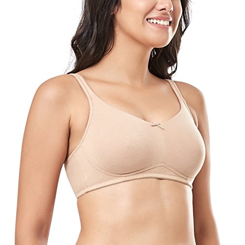 Image of Amante Every de Blue Solid Non-Wired Non Padded Everyday Bra