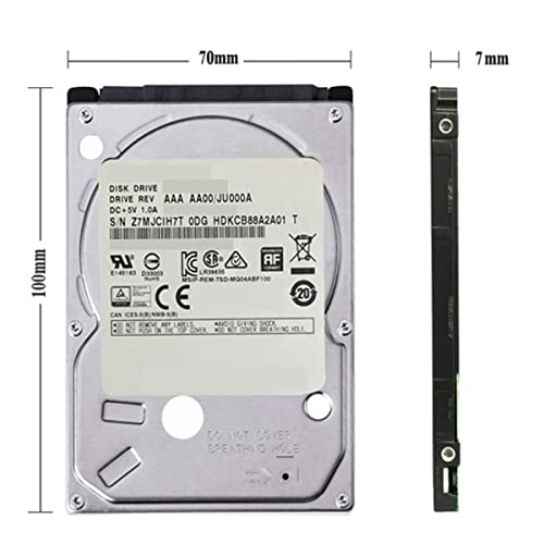 Image of 500GB Laptop HDD Compatible with Toshiba [Form Factor - 2.5''-inch, Thickness - 7MM, RPM - 7200, Speed - up to 6Gb /s] | 365 Days Replacement Warranty