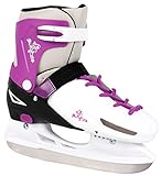 Durch den Klettverschluss und den zusätzlichen, automatisch verriegelnden Ritschband - Verschluss, ist es kinderleicht, die Schlittschuhe an und wieder auszuziehen