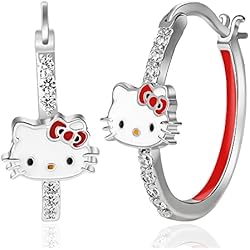 Amazon.com: SALLY ROSE Hello Kitty Silver Plated Necklace, Crystal