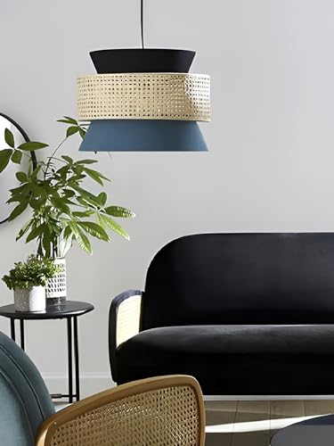 Image of Habere India-All the Cultures Fabricating India Pendant Lamps for Living Room | Hanging Lights for Living Room | Pendant Lights for Ceiling | Bamboo Ceiling Lamp (S; D:40 x H:30 cm)