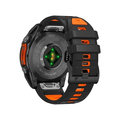 22mm 26mm QuickFit 2FVJQxgɓKGarmin Fenix E8 47mm 51mm 7X 6X/Epix Pro/Enduro 3(Black Orange,QuickFit 26mm)