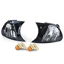 Klarglas Blinker Set Schwarz Smoke passt für 3er BMW E46 Coupe Cabrio 2001-2003