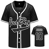 Aolapo 90s Outfit for Men, Unisex Badboy #10 Hip Hop Party Loose Baseball Jersey Shirt Clothing Wome