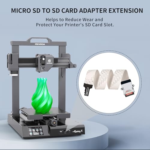 Extensor flexible micro SD a SD con cable plano de 10 cm para impresoras 3D CR-10S 4