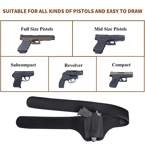 Kosibate Shoulder Holster, Underarm Gun Holster Neoprene Concealed Carry Universal Pistol Holsters Fits G17 19 26 42 43, 1911, M&P Shield 9Mm, Revolver, Sig P320 Holsters(50 Inch) #TOP4