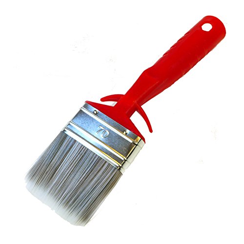 ROTIX 95065 Flächenstreicher Winkelpinsel Größe 70 mm (3 Zoll) Hohl-Griff für Verlängerungsstange Lasurpinsel mit Kunstborste