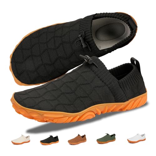Image of Beach Water Shoes for Women Men Quick Dry Non-Slip Wide Toe Hike Barefoot Footwear for Beach Pool Aqua Swim Surf Walk