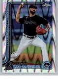 Baseball Trading Card 2025 topps Chrome RayWave Refractor #126 Sandy Alcantara NM Near Mint Marlins