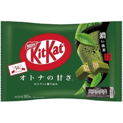 Kit Kat NESTLÉ Mini-Schokoladentafel, für Erwachsene, dunkles Matcha, 10 Stück